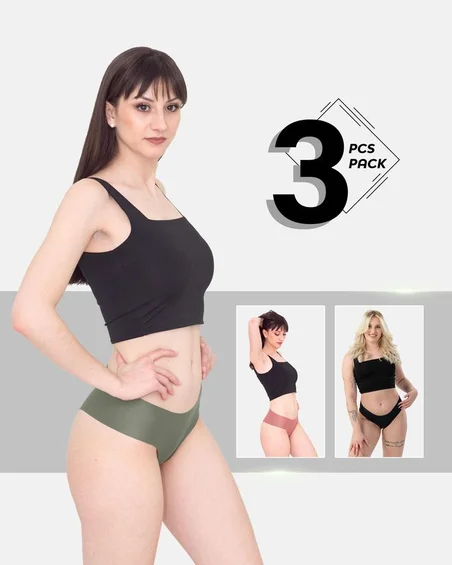 Braguitas hipster para mujer de nylon y elastano - Pack de 3