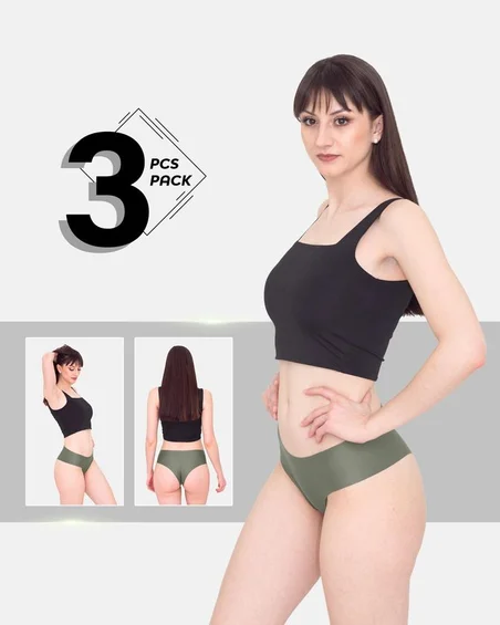 Braguitas hipster para mujer de nylon y elastano - Pack de 3