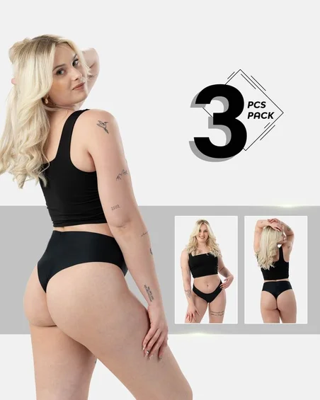 Braguitas hipster para mujer de nylon y elastano - Pack de 3