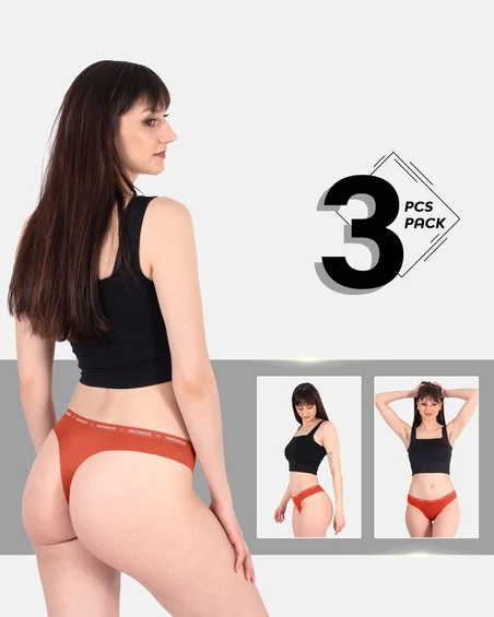 Braguitas brasileñas de algodón y elastano – Pack de 3