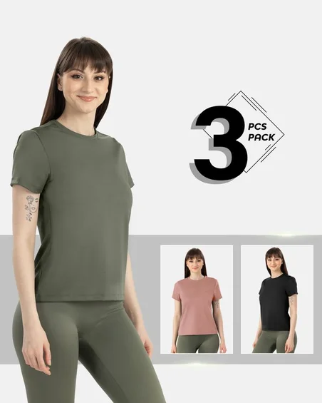 Camiseta second-skin de nailon y elastano – Pack 3 uds.