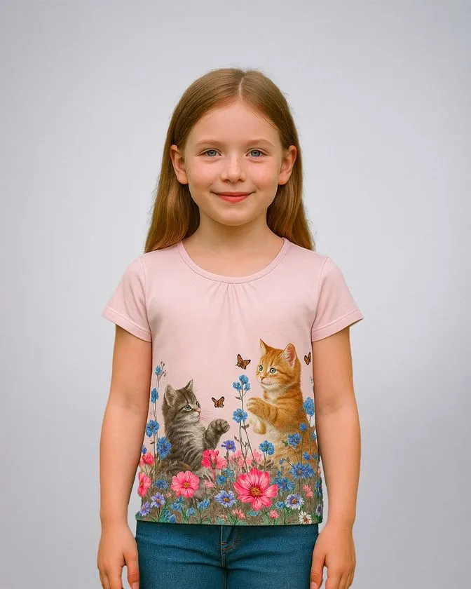 Camiseta con estampado para niñas