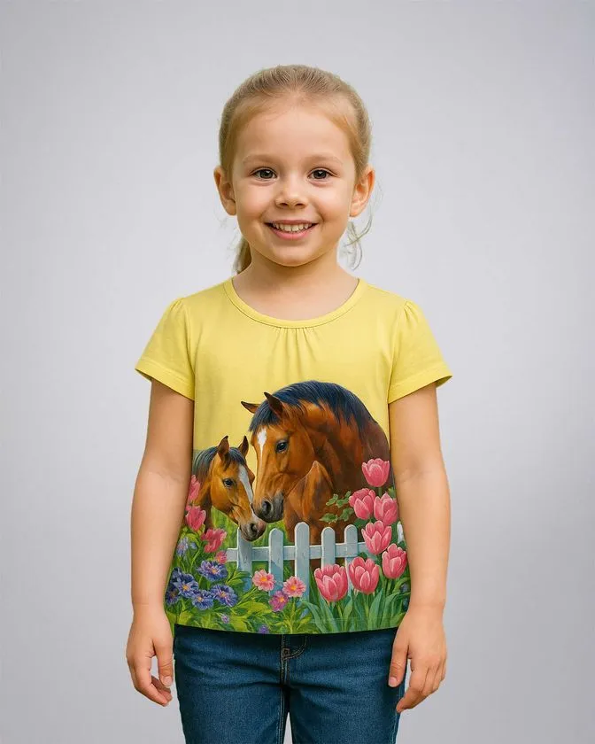 Camiseta con estampado para niñas