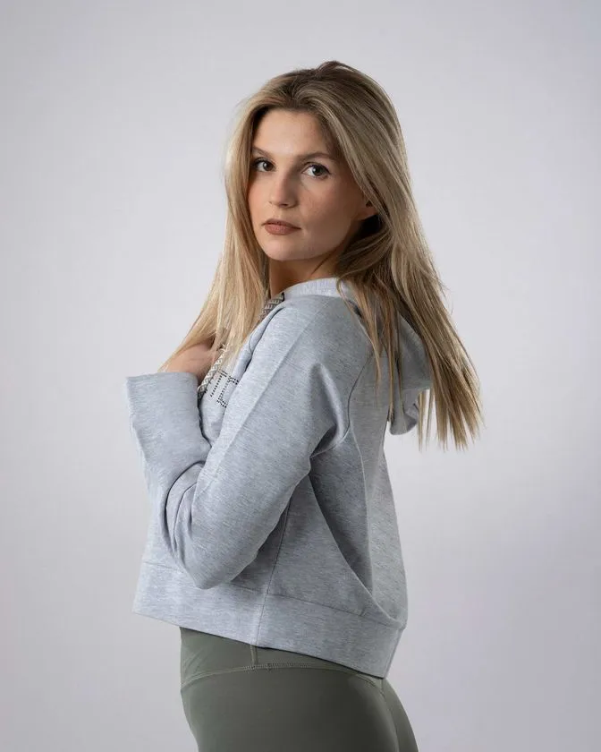 Crop sudaderas con capucha de mujer