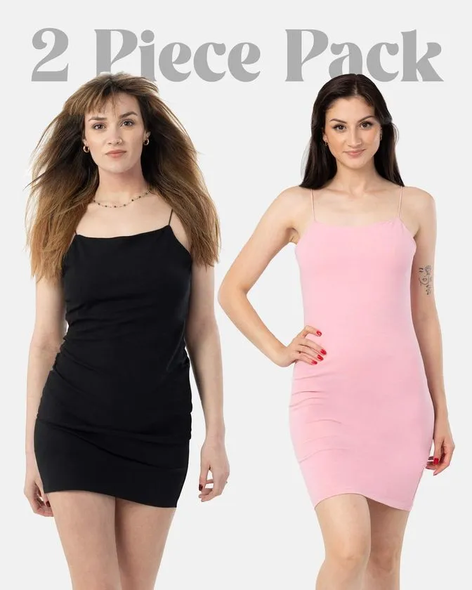 Vestido de algodón sin mangas de mujer - Pack de 2