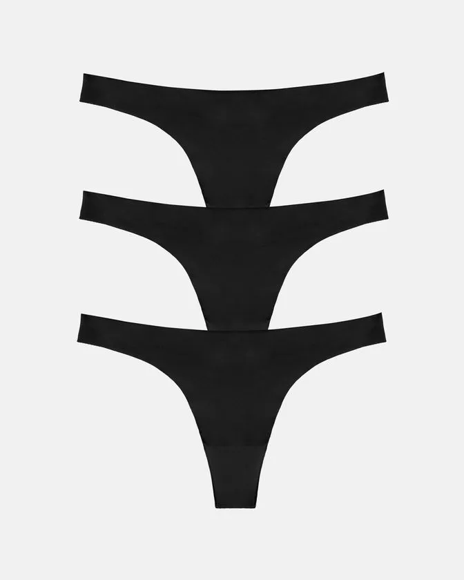 Braguitas brasileñas de nylon y elastano – Pack de 3