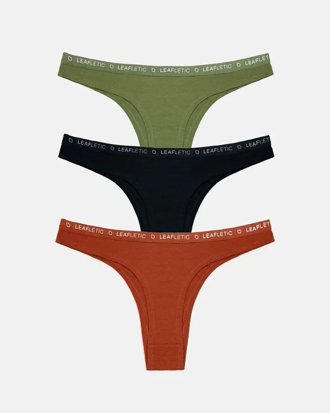 Braguitas brasileñas de algodón y elastano – Pack de 3