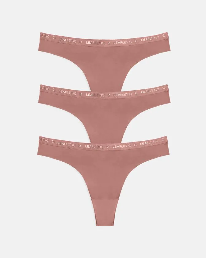 Braguitas brasileñas de nylon y elastano – Pack de 3