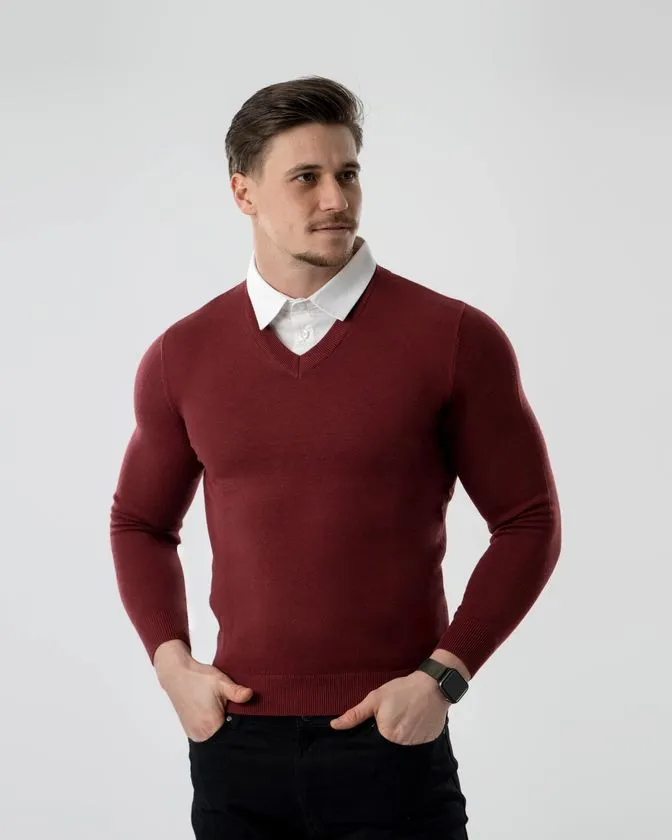 Suéter para hombre con efecto camisa