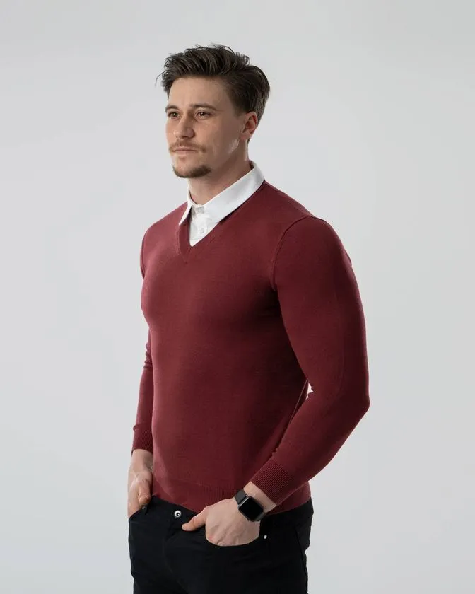 Suéter para hombre con efecto camisa